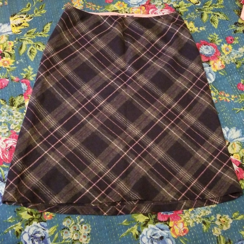 Gap Plaid Wool Skirt